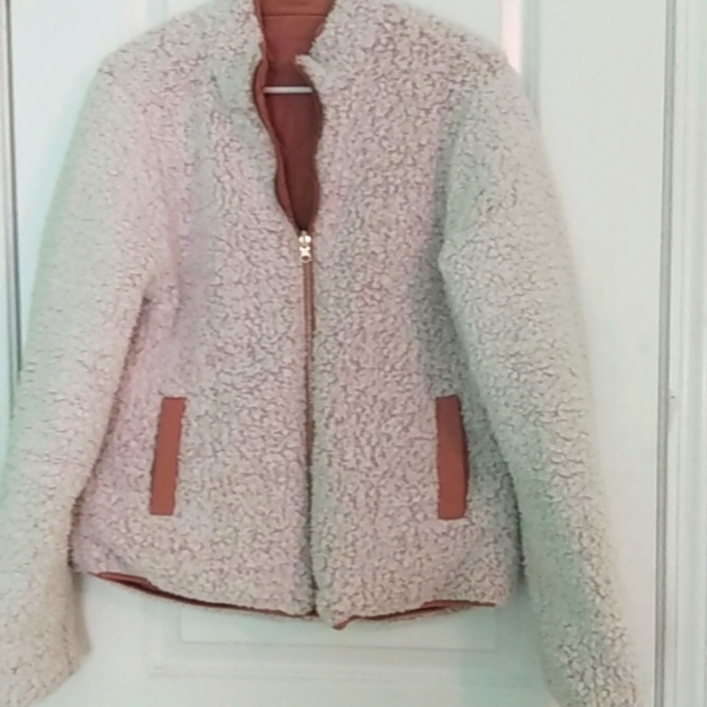 Reversible teddy bear jacket